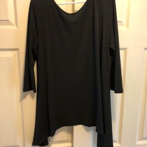 Clara Sun Woo Black Tunic Top 1X